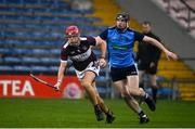 26 September 2021; Jerry Kelly of Borris-Ileigh in action against Mary Carey of Nenagh Éire Óg during the Tipperary Senior Hurling Championship Group 4 match between Borris-Ileigh and Nenagh Éire Óg at Semple Stadium in Thurles, Tipperary. Photo by Sam Barnes/Sportsfile