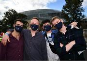 25 September 2021; Laya healthcare masks are seen outside the stadium prior to the United Rugby Championship match between Leinster and Vodacom Bulls at Aviva Stadium in Dublin.  Photo by David Fitzgerald/Sportsfile