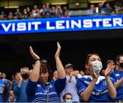 25 September 2021; Leinster supporters prior to the United Rugby Championship match between Leinster and Vodacom Bulls at Aviva Stadium in Dublin.  Photo by David Fitzgerald/Sportsfile