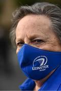 25 September 2021; Leinster fan club mask prior to the United Rugby Championship match between Leinster and Vodacom Bulls at Aviva Stadium in Dublin.  Photo by David Fitzgerald/Sportsfile