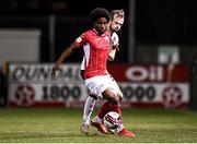 24 September 2021; Walter Figueira of Sligo Rovers and Cameron Dummigan of Dundalk during the SSE Airtricity League Premier Division match between Dundalk and Sligo Rovers at Oriel Park in Dundalk, Louth. Photo by Ben McShane/Sportsfile