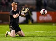 24 September 2021; Bohemians goalkeeper Enda Minogue warms-up before the SSE Airtricity League Premier Division match between Bohemians and Finn Harps at Dalymount Park in Dublin. Photo by Piaras Ó Mídheach/Sportsfile