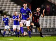 24 September 2021; Sean Boyd of Finn Harps in action against Keith Ward of Bohemians during the SSE Airtricity League Premier Division match between Bohemians and Finn Harps at Dalymount Park in Dublin. Photo by Piaras Ó Mídheach/Sportsfile