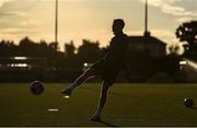 27 September 2021; Will Patching of Dundalk warms-up before the SSE Airtricity League Premier Division match between Dundalk and Bohemians at Oriel Park in Dundalk, Louth. Photo by Ben McShane/Sportsfile