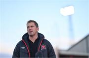 27 September 2021; Dundalk head coach Vinny Perth is inteviewed by RTÉ before the SSE Airtricity League Premier Division match between Dundalk and Bohemians at Oriel Park in Dundalk, Louth. Photo by Ben McShane/Sportsfile