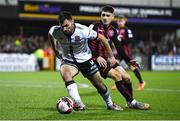 27 September 2021; Patrick Hoban of Dundalk in action against Dawson Devoy of Bohemians during the SSE Airtricity League Premier Division match between Dundalk and Bohemians at Oriel Park in Dundalk, Louth. Photo by Ben McShane/Sportsfile