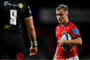25 September 2021; Craig Casey of Munster during the United Rugby Championship match between Munster and Cell C Sharks at Thomond Park in Limerick. Photo by Piaras Ó Mídheach/Sportsfile