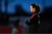 25 September 2021; Munster performance psychologist Caroline Currid during the warm-up before the United Rugby Championship match between Munster and Cell C Sharks at Thomond Park in Limerick. Photo by Piaras Ó Mídheach/Sportsfile