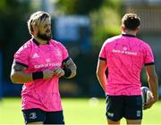 28 September 2021; Andrew Porter, left, during a Leinster Rugby squad training session at UCD in Dublin. Photo by Harry Murphy/Sportsfile