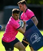 28 September 2021; Rónan Kelleher, left, with James Ryan during a Leinster Rugby squad training session at UCD in Dublin. Photo by Harry Murphy/Sportsfile