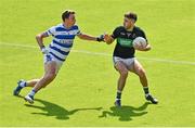 29 August 2021; Jack Horgan of Nemo Rangers in action against Mark Collins of Castlehaven during the 2020 Cork County Senior Club Football Championship Final match between between Castlehaven and Nemo Rangers at Páirc Ui Chaoimh in Cork. Photo by Brendan Moran/Sportsfile