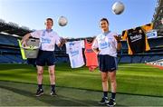 29 September 2021; Your Club Needs you! Former Meath and Skyrne footballer Trevor Giles and Meath and Boardsmill footballer Emma Troy in attendance at the launch of the 2021 Beko Club Champion, a competition to reward and celebrate local GAA club heroes who go above and beyond to help their local club. The launch took place at Croke Park in Dublin. For more information visit leinstergaa.ie/beko-club-champion/. Photo by Sam Barnes/Sportsfile