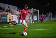 29 September 2021; Ben McCormack of St Patrick's Athletic warms up prior to the UEFA Youth League First Round First Leg match between St Patrick’s Athletic and Crvena Zvezda at Richmond Park in Dublin. Photo by David Fitzgerald/Sportsfile