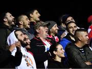 29 September 2021; Crvena Zvezda supporters during the UEFA Youth League First Round First Leg match between St Patrick’s Athletic and Crvena Zvezda at Richmond Park in Dublin. Photo by David Fitzgerald/Sportsfile