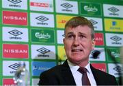 30 September 2021; Republic of Ireland manager Stephen Kenny during his Republic of Ireland squad announcement at FAI Headquarters in Abbotstown, Dublin Photo by Harry Murphy/Sportsfile