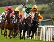 30 September 2021; Trueba, with Frankie Dettori up, after winning The Gannons City Recovery And Recycling Services Ltd. Supporting DAFA Handicap at Bellewstown Racecourse in Collierstown, Meath. Photo by Matt Browne/Sportsfile