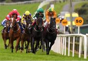 30 September 2021; Trueba, with Frankie Dettori up, on their way to winning The Gannons City Recovery And Recycling Services Ltd. Supporting DAFA Handicap at Bellewstown Racecourse in Collierstown, Meath. Photo by Matt Browne/Sportsfile