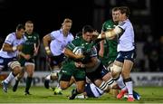 1 October 2021; Dave Heffernan of Connacht is tackled by Marcell Coetzee and Johan Goosen of Vodacom Bulls during the United Rugby Championship match between Connacht and Vodacom Bulls at The Sportsground in Galway. Photo by Brendan Moran/Sportsfile