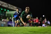 1 October 2021; John Porch of Connacht scores a try which was subsequently disallowed by a TMO review during the United Rugby Championship match between Connacht and Vodacom Bulls at The Sportsground in Galway. Photo by Brendan Moran/Sportsfile