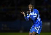 1 October 2021; Babatunde Owolabi of Finn Harps during the SSE Airtricity League Premier Division match between Finn Harps and Dundalk at Finn Park in Ballybofey, Donegal. Photo by Ramsey Cardy/Sportsfile