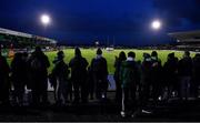 1 October 2021; Connacht supporters look on as the Connacht team come onto the pitch before the United Rugby Championship match between Connacht and Vodacom Bulls at The Sportsground in Galway. Photo by Brendan Moran/Sportsfile
