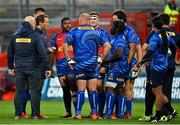 2 October 2021; Referee Andrew Brace, second from left, speaks to the DHL Stormers pack before the United Rugby Championship match between Munster and DHL Stormers at Thomond Park in Limerick. Photo by Brendan Moran/Sportsfile