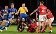 2 October 2021; Sazi Sandi of DHL Stormers is tackled by Fineen Wycherley of Munster during the United Rugby Championship match between Munster and DHL Stormers at Thomond Park in Limerick. Photo by Brendan Moran/Sportsfile
