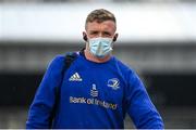 3 October 2021; Dan Leavy of Leinster arrives before the United Rugby Championship match between Dragons and Leinster at Rodney Parade in Newport, Wales. Photo by Harry Murphy/Sportsfile