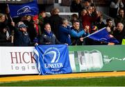 3 October 2021; Leinster supporters during the United Rugby Championship match between Dragons and Leinster at Rodney Parade in Newport, Wales. Photo by Harry Murphy/Sportsfile