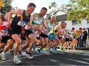 3 October 2021; A view of the start of the Men's Masters race at the Irish Life Health Road Relay Championships in Raheny, Dublin. Photo by Seb Daly/Sportsfile
