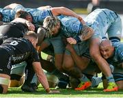 3 October 2021; Andrew Porter of Leinster prepares to scrum at loosehead prop during the United Rugby Championship match between Dragons and Leinster at Rodney Parade in Newport, Wales. Photo by Harry Murphy/Sportsfile