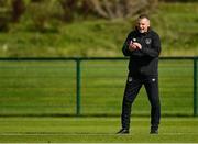 4 October 2021; Manager Jim Crawford during a Republic of Ireland U21 training session at the FAI National Training Centre in Abbotstown in Dublin. Photo by Seb Daly/Sportsfile