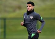 4 October 2021; Andrew Omobamidele during a Republic of Ireland training session at the FAI National Training Centre in Abbotstown in Dublin. Photo by Stephen McCarthy/Sportsfile