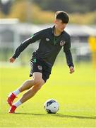 4 October 2021; Andrew Moran during a Republic of Ireland U21 training session at the FAI National Training Centre in Abbotstown in Dublin. Photo by Seb Daly/Sportsfile