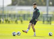 4 October 2021; Dawson Devoy during a Republic of Ireland U21 training session at the FAI National Training Centre in Abbotstown in Dublin. Photo by Seb Daly/Sportsfile