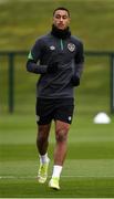4 October 2021; Adam Idah during a Republic of Ireland training session at the FAI National Training Centre in Abbotstown in Dublin. Photo by Stephen McCarthy/Sportsfile