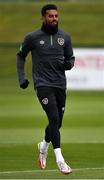 4 October 2021; Cyrus Christie during a Republic of Ireland training session at the FAI National Training Centre in Abbotstown in Dublin. Photo by Stephen McCarthy/Sportsfile
