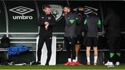 4 October 2021; Manager Stephen Kenny and Enda Stevens during a Republic of Ireland training session at the FAI National Training Centre in Abbotstown in Dublin. Photo by Stephen McCarthy/Sportsfile