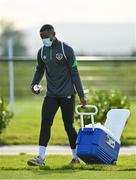 4 October 2021; David Odumosu before a Republic of Ireland U21 training session at the FAI National Training Centre in Abbotstown in Dublin. Photo by Seb Daly/Sportsfile