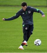 4 October 2021; Troy Parrott during a Republic of Ireland training session at the FAI National Training Centre in Abbotstown in Dublin. Photo by Stephen McCarthy/Sportsfile