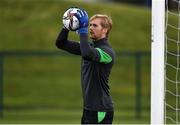 4 October 2021; Goalkeeper Caoimhin Kelleher during a Republic of Ireland training session at the FAI National Training Centre in Abbotstown in Dublin. Photo by Stephen McCarthy/Sportsfile