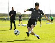 4 October 2021; Colm Whelan during a Republic of Ireland U21 training session at the FAI National Training Centre in Abbotstown in Dublin. Photo by Seb Daly/Sportsfile