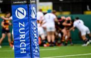 2 October 2021; Zurich branded rugby posts during the Energia Men’s All-Ireland League Division 1A Round 1 match between Lansdowne and Cork Constitution at the Aviva Stadium in Dublin. Photo by Ramsey Cardy/Sportsfile