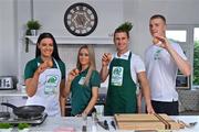 5 October 2021; Irish Olympic medallist Rob Heffernan and family, along with Derval O’Rourke, have partnered with Bord Bia to celebrate World Egg Day this Friday 8th October. Irish Olympians Rob and Marian Heffernan, and their sporting star children Cathal and Meghan, are encouraging the public to ‘Crack On’ and take advantage of eggs as fuel for a busy lifestyle. The Heffernan’s will be pairing off against each other on World Egg Day in a Cooking Challenge, judged by fellow Olympian Derval O’Rourke. Bord Bia’s ‘Crack On’ campaign highlights how versatile and nutritious Quality Mark eggs can be for a range of meal occasions. Packed with protein, rich in vitamins and minerals, and quick and easy to prepare, eggs are an ideal choice for lunch and dinner. Log on to BordBia.ie/Eggs or search ‘Bord Bia Eggs Recipes’ to discover recipe inspiration. Pictured is the Heffernan family, from left, Marian, Meghan, Rob and Cathal. Photo by Brendan Moran/Sportsfile