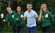 5 October 2021; Irish Olympic medallist Rob Heffernan and family, along with Derval O’Rourke, have partnered with Bord Bia to celebrate World Egg Day this Friday 8th October. Irish Olympians Rob and Marian Heffernan, and their sporting star children Cathal and Meghan, are encouraging the public to ‘Crack On’ and take advantage of eggs as fuel for a busy lifestyle. The Heffernan’s will be pairing off against each other on World Egg Day in a Cooking Challenge, judged by fellow Olympian Derval O’Rourke. Bord Bia’s ‘Crack On’ campaign highlights how versatile and nutritious Quality Mark eggs can be for a range of meal occasions. Packed with protein, rich in vitamins and minerals, and quick and easy to prepare, eggs are an ideal choice for lunch and dinner. Log on to BordBia.ie/Eggs or search ‘Bord Bia Eggs Recipes’ to discover recipe inspiration. Pictured is the Heffernan family, from left, Cathal, Marian, Rob and Meghan. Photo by Brendan Moran/Sportsfile