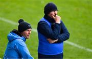 9 May 2021; Laois coach Donach O'Donnell, left, with manager Seamus Plunkett during the Allianz Hurling League Division 1 Group B Round 1 match between Wexford and Laois at Chadwicks Wexford Park in Wexford. Photo by Brendan Moran/Sportsfile