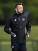 5 October 2021; Shane Duffy during a Republic of Ireland training session at the FAI National Training Centre in Abbotstown in Dublin. Photo by Stephen McCarthy/Sportsfile