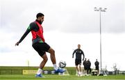 5 October 2021; Andrew Omobamidele during a Republic of Ireland training session at the FAI National Training Centre in Abbotstown in Dublin. Photo by Stephen McCarthy/Sportsfile