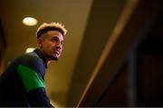5 October 2021; Callum Robinson during a Republic of Ireland press conference at FAI Headquarters in Abbotstown in Dublin. Photo by Stephen McCarthy/Sportsfile