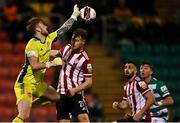 1 October 2021; Derry City goalkeeper Nathan Gartside during the SSE Airtricity League Premier Division match between Shamrock Rovers and Derry City at Tallaght Stadium in Dublin. Photo by Eóin Noonan/Sportsfile